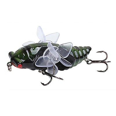

Topwater Insect Fishing Lure Minnow Trolling Wobbler Crankbait Whopper Plopper Bait Artificial Hard Lure Catfish Pike Crap