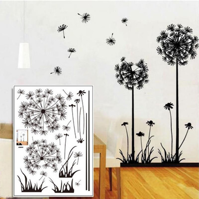 

5070cm Beautiful Dandelion Wall Stickers Living Room Bedroom Dream Of Flying Wall Sticker Home Decor Sticker On The Wall Decals