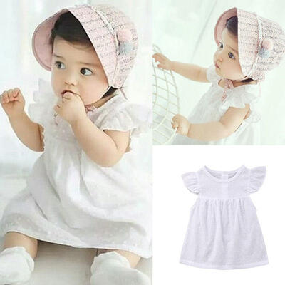 

New Kids Infant Baby Girls Tutu Dresses Spotted Short Sleeve Sundress Dress Children Clothes