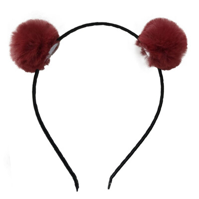 

Sweet Girls Beautiful Hairband Headpieces Rabbit Eears Plush Ball Hair Head Hoop Kids Hair Accessories Baby Tiara for Children