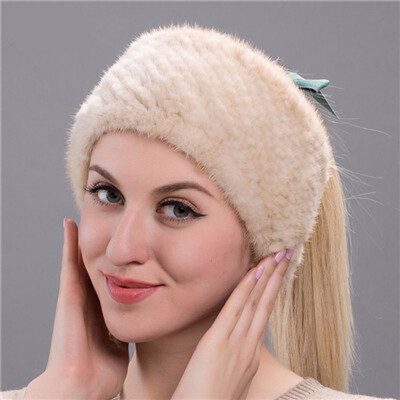 

New quality Winter New Mink Scarf Women Real Mink Fur Hat Knitted Mink Fur Headband Muffler Ring Russian Elastic Neckerchief