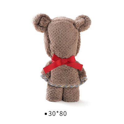 

Lovely Coral Fleece Bear Towel Microfiber Towel Super-absorbent Face Towel