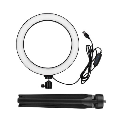 

10 Inch LED Ring Light with Tripod Stand 3200K-5500K Dimmable Table Camera Light Lamp 3 Light Modes & 10 Brightness Level for YouT