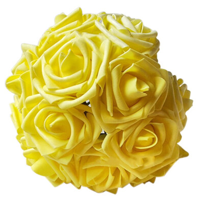 

10 Heads Pretty Charming Artificial Flowers PE Foam Rose Flowers Bride Bouquet Home Wedding Decor Scrapbooking DIY Supplies