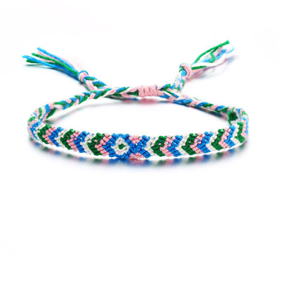 

1Pc Vintage Multicolor Bohemian Woven Cotton Handmade Bracelet Anklet For Women Men Rattan Friendship Bestfriend Bracelet Charms