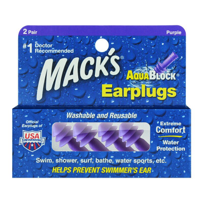 

MACK' Swimming earplugs US imports soft silicone baths with earplugs swimming equipment supplies transparent 2