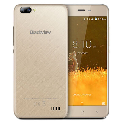 

Blackview A7 5,0-дюймовый экран смартфона HD Dual Камера заднего вида 8GB MT6580A Quad ядро ​​Android 7,0 2800mAh