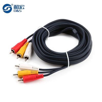 

And macros D&S DS2146 audio cable three to three 35mm turn double lotus head 35 to 3RCA male to male cable mobile computer speaker extension cable HD interface cable 3 meters