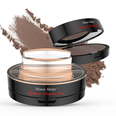

Meng Dai child Moon Story lazy speed makeup seal eyebrow powder 6g SEP02 word brow gray black