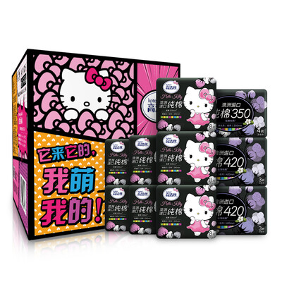

Kotex selects Hello Kitty day&night combination 10 packs 66 pieces 240mm daily use 56 pieces 350mm night use 4 piec