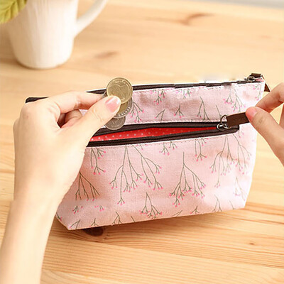 

Assorted Flower Floral Canvas Pen Holder Stationery Pencil Pouch Cosmetic Bags2 pcs