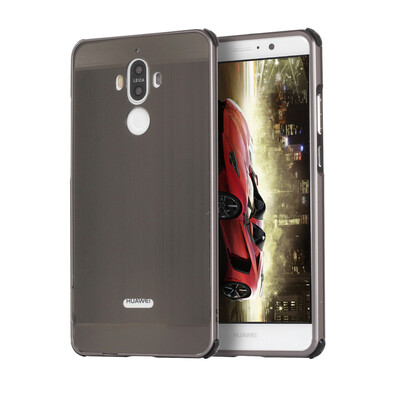 

Luxury Case for Huawei Mate 9 Aluminum Bumper+Acrylic Panel Back Glossy Business Cover for Huawei Mate 9