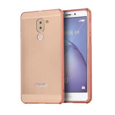 

Luxury Case for Huawei Honor 6X Aluminum BumperAcrylic Panel Back Glossy Business Cover for Huawei Mate 9 Lite GR5 2017