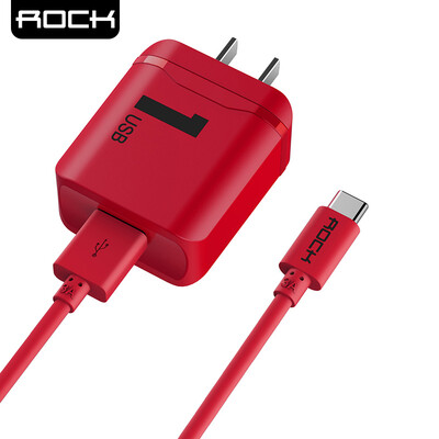 

Locke (ROCK) QC3.0 fast charge charger / head + Type-c data cable millet 5/6 / Samsung S8 / Huawei P9P10 charging cable 1 m China Red suit