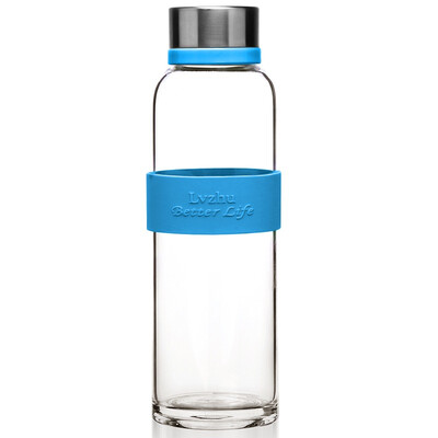 

Jingdong supermarket] green beads lvzhu 500ml creative portable anti-hot straight cup body office car transparent glass B676 apricot