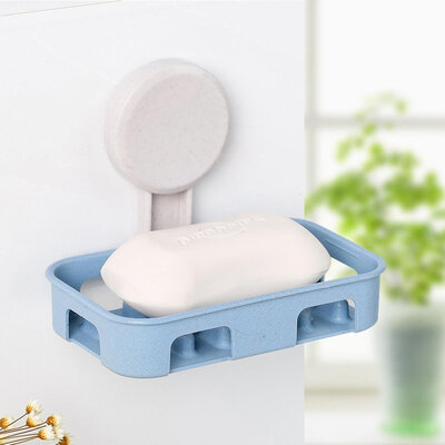 

Suckers Bathroom Soap Shelf Bathroom Shower Soap Box Dish Storage Plate Tray Holder Case Soap Holder