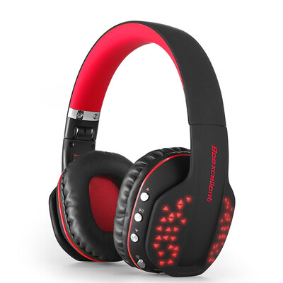 

Over-ear Headphone Wireless Bluetooth Q2 Headset Foldable Built-in Microphone Cool LED with 35 mm Audio Cable for Smartphones