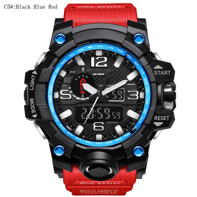 

Fashion Military Sport Watches for Men Male Outdoor Waterproof Dual LED Digital Quartz Wristwatch Time Clock Gift