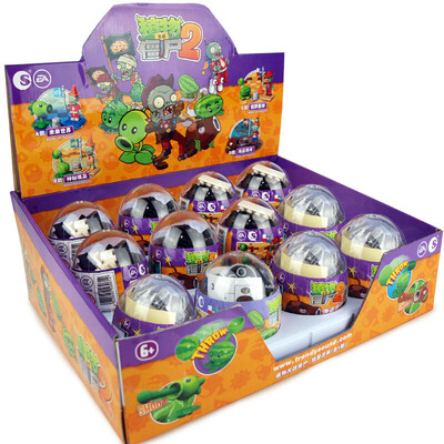 

Plants vs zombie toys plastic assembled spell plug building blocks fired magic eggs boys and girls children's toy twisted egg building blocks random 12