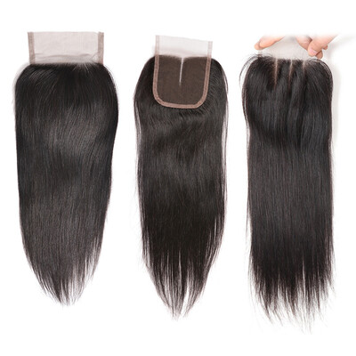 

4x4 straight lace closure brazilian lace closure top silky soft hand feeling