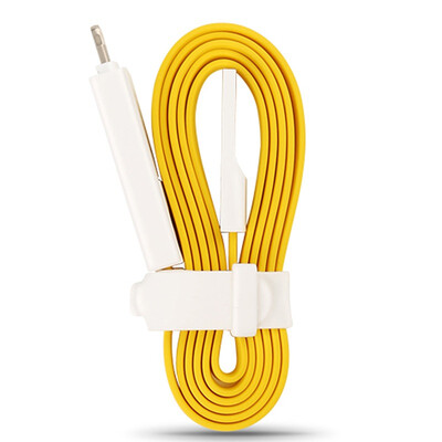 

Интерфейс Micro-USB / Lightning Двух-в-одном зарядное устройство для мобильного телефона 0.8m Лимонный желтый для Apple Ontario Huawei Samsung