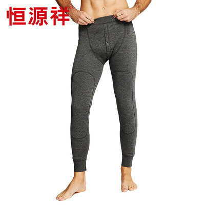 

Heng Yuan Xiang men&39s warm pants wool modal knee leggings wool pants dark gray 17095