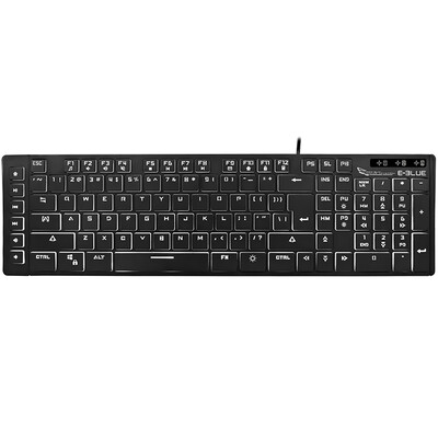 

Yi Бо (E-3LUE) K761 домашнего офиса игра тонкие проводные клавиши клавиатуры с подсветкой клавиатуры черная подвеска