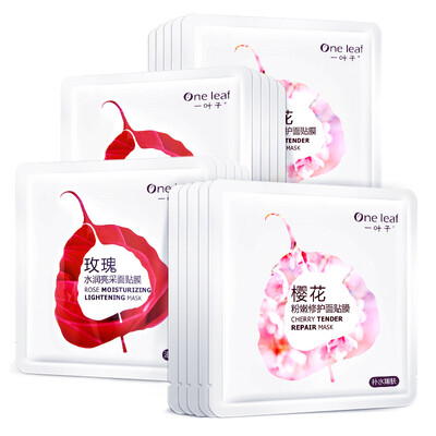 

A leaf cherry rose powder moisturizing mask gift box cherry pink repair 10 rose moist&bright mining 10