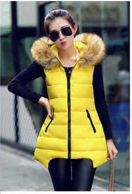 

Plus Size  Winter Vest Women 2017 Sleeveless Jacket Coat Women's Vest Waistcoat Warm Hooded Long Vest Female