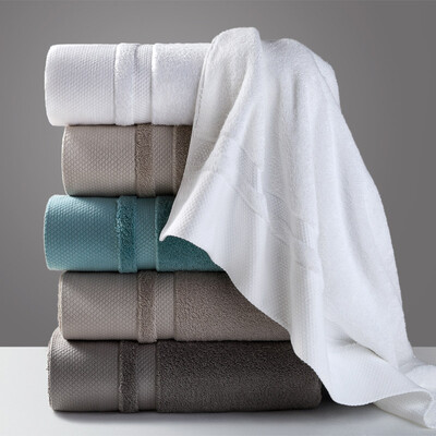 

Kangerxin five-star hotel towel cotton absorbent face towel two packs of smoke gray 7534cm