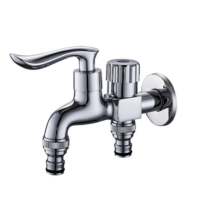 

Cobbe washing machine faucet quick open single cold mop washing machine fine copper faucet 4 points quickly open one into two