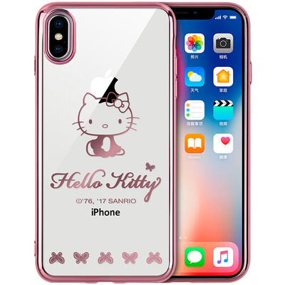 

Hello Kitty iphoneX телефон оболочки / защитный рукав DROP мягкой обшивке тонкий прозрачный силиконовый рукав мультфильм Rugrats