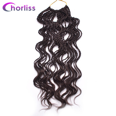 

Curly Senegalese Twist Crochet Braids 35 Roots Synthetic Braiding Hair Extension8pcs/pack 14 inch
