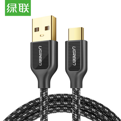 

Зеленый кабель связан типа C Эндрюс мобильного заряда линии USB-зарядное устройство адаптер быстрой зарядки источника питания к линии Р10 Huawei / Mate9 слава проса сплав цинка 50143 1 м