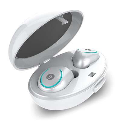 

LutherLosence Air Real Wireless Bluetooth Headset Mini Stealth Compact Ear Sports Headphones Earphones Split AppleAndroid Black
