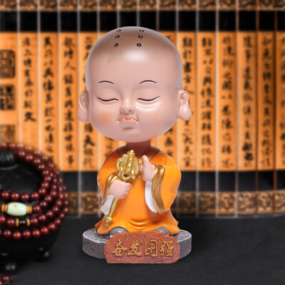 

Boliliang car decoration jewelry vibrating car car shaking head small monk car interior decoration car decoration supplies creative cute cartoon gifts laughing mouth often open