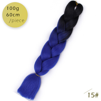 

AISI HAIR 100g / pcs 24inch Kanekalon гигантский косы Волосыломбер Две тонныЦветные синтетические волосы для кукол Вязание крю