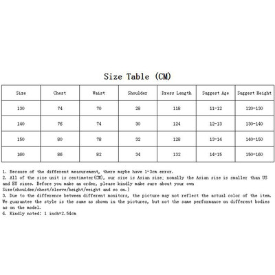 

9Colors Girls Princess Dress Teenage kids Weddings Clothes Evening Formal Gown Party Clothing
