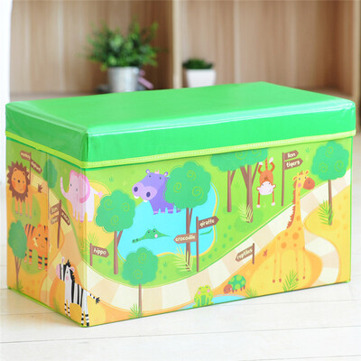 

Space excellent cartoon children finishing storage box extra large children storage stool 60L animal park