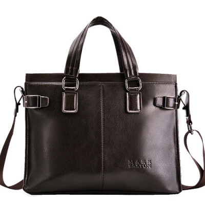 

Brand Men Vintage Briefcase Business Bag Shoulder Messenger Bag for men PU Leather Laptop Briefcase Bag Brown Briefcase