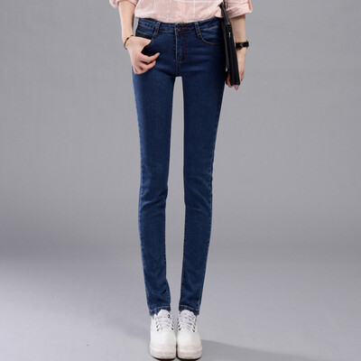 

City plus CITYPLUS 2017 autumn&winter new women&39s art wild self-cultivation elastic wild small feet cowboy pants CWKN179456 black 27