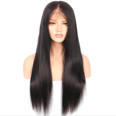 

360 Lace Frontal Wig 150 Density Straight Brazilian Virgin Human Hair Wig for Black Women Full Frontal Lace Wigs with Baby Hair