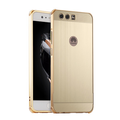 

Роскошный чехол для Huawei P10 Lite Алюминиевый бампер + акриловая панель Назад Глянцевая крышка для бизнеса Huawei P10