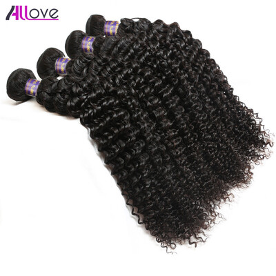 

8A Peruvian Virgin Hair Kinky Curly Hair Bundles 4Pcs/Lot Allove Hair Products Peruvian Kinky Curly Human Hair Extensions 8-28inch