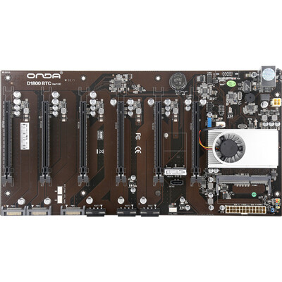 

ONDA D1800 BTC Magic Edition Intel J1800 Dual CoreCpu Onboard Motherboard Supports 6 Cards Directly without Any Adapter