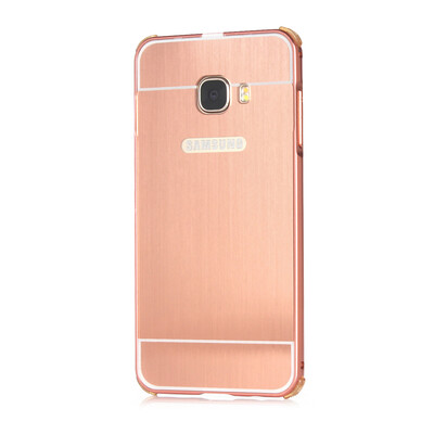 

Роскошный чехол для Samsung Galaxy C5 Алюминиевый бампер + акриловая панель Назад Глянцевая обложка для Samsung C5