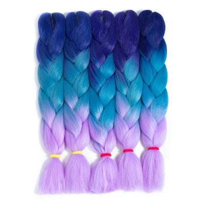 

szc Afro Jumbo Braids Наращивание волос 5-pack 2 Tone & 3 Tone Ombre Вязание крючком для волос с высокой температурой Kanekalon Synthetic