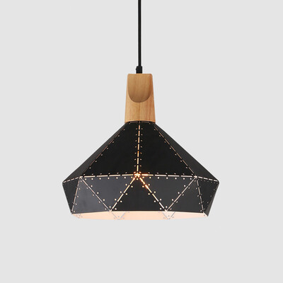 

BOKT Vintage Style 1-light Adjustable Pendant lights with Metal Shade in Matte Black Modern Industrial Edison Hanging(B-Black