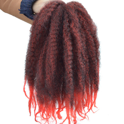 

18 Afro Kinky Twist Braids Hair Crochet Braids Hair Curl Crochet Synthetic Braiding Hair 100gPiece Brown Black Purple Color