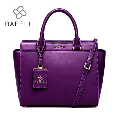 

BAFELLI split leather business shoulder bag fashion trapeze Large capacity bag women luxury handbag designer messenger bag